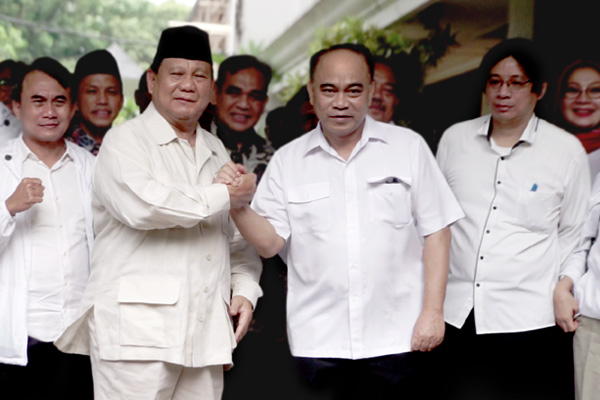 Relawan Jokowi menemui Prabowo Subianto. Foto: Dekade08.id