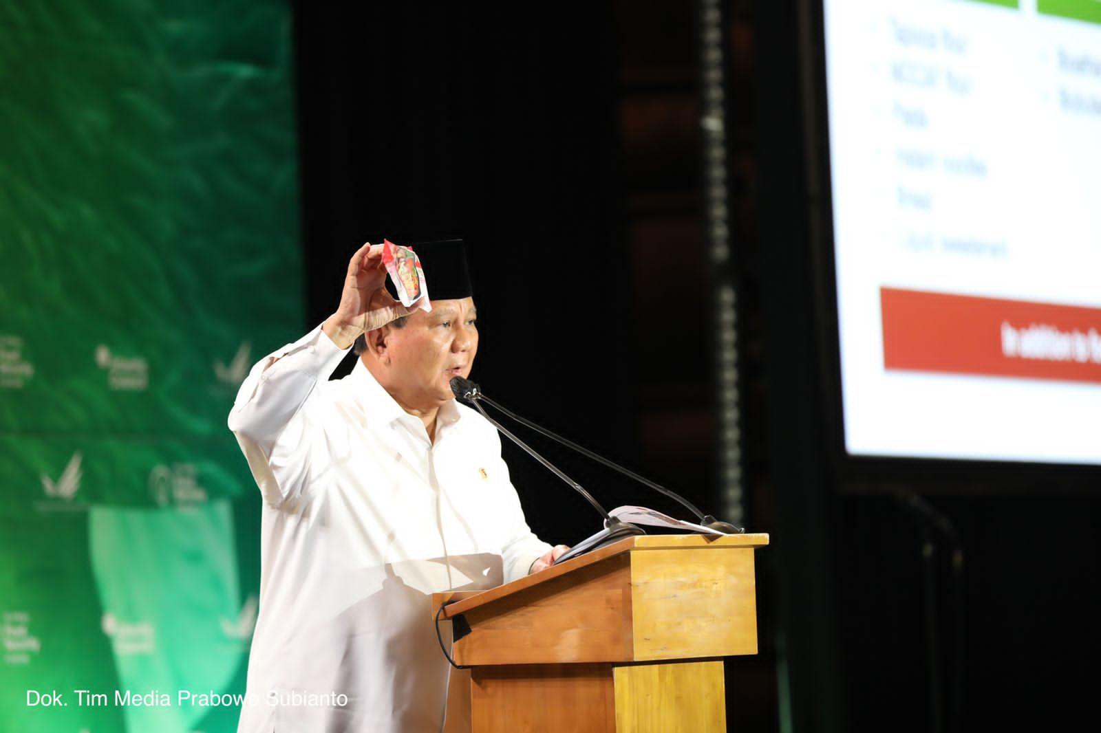 Menhan Prabowo Subianto pidato di Global Food Security Forum.