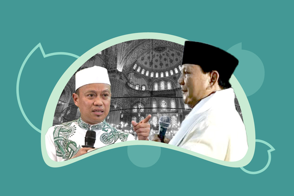 Foto: Ustaz Dasa'ad Latief dan Prabowo Subianto